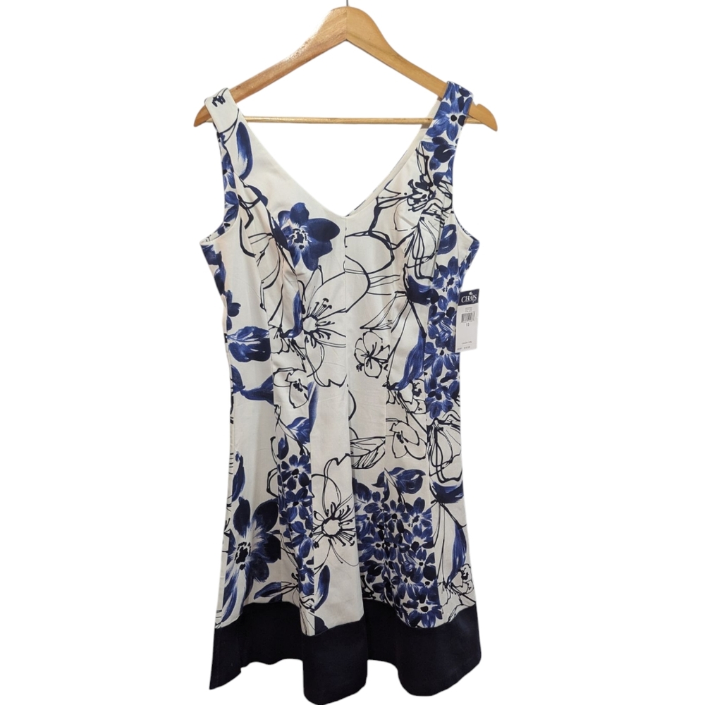 Chaps Floral Sleeveless Dress - Size 10